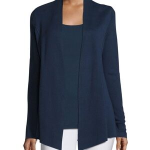 EILEEN FISHER NAVY BLUE OPEN CARDIGAN